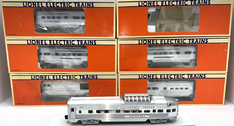 LIONEL CALIFORNIA ZEPHYR ALUMINUM 6-CAR PASSENGER SET