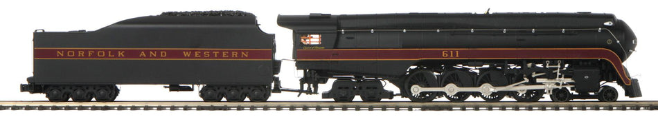 NORFOLK AND WESTERN O SCALE PREMIER 4-8-4 J STEAM LOCOMOTIVE WITH PROTO-SOUND 3.0 (HI-RAIL WHEELS)