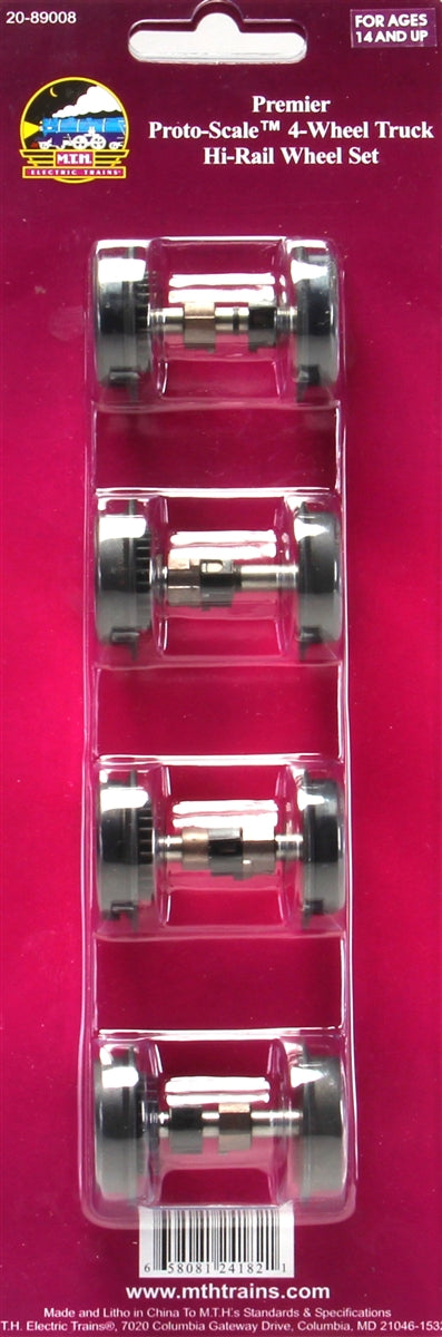 PROTO-SCALE 3-2T 4-WHEEL TRUCK HI-RAIL WHEEL SET KIT