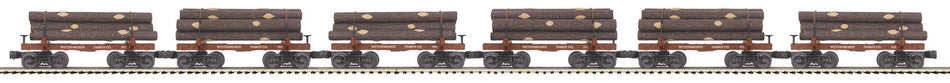 WEYERHAUSER 6-CAR SKELETON FLAT CAR