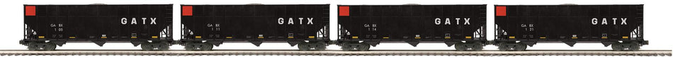 GATX O SCALE PREMIER 4-CAR COKE HOPPER CAR SET