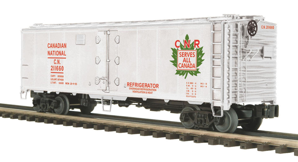 MTH CANADIAN NATIONAL 40' STEEL SIDED REEFER CAR #211660