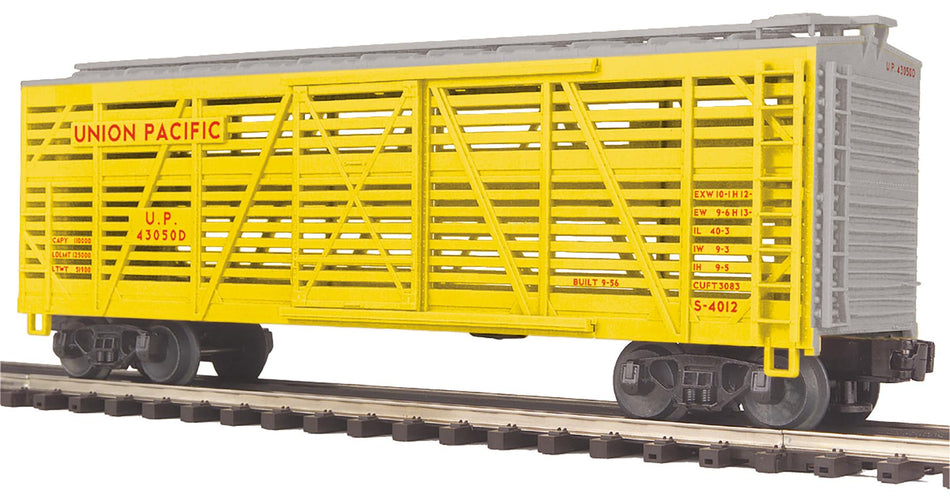 UNION PACIFIC O SCALE PREMIER STEEL SIDED STOCK CAR