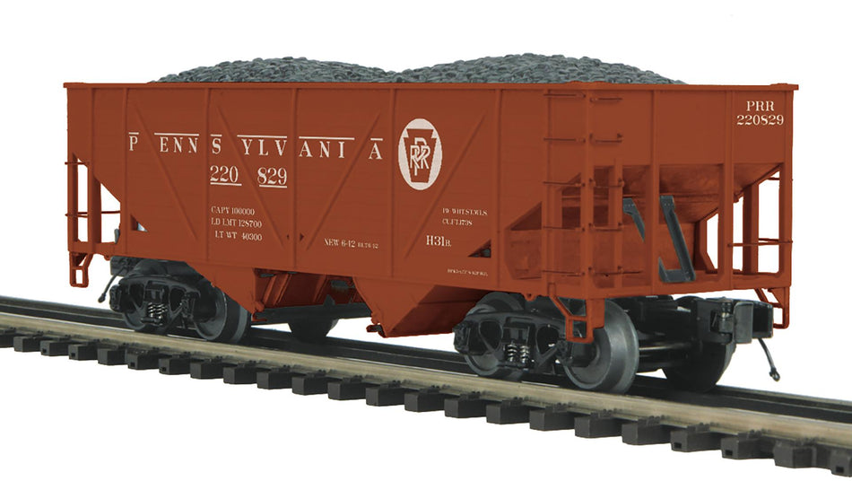 PENNSYLVANIA O SCALE PREMIER 34' COMPOSITE HOPPER CAR