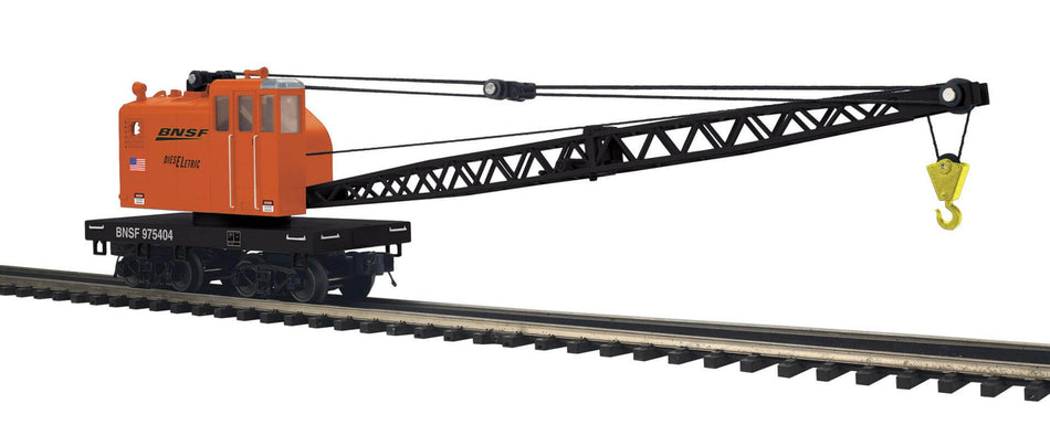 BUY THE CRANE AND THE FLAT CAR AND SAVE   BNSF AMERICAN CRANE CAR (MTH 20-95853 & MTH 20-95860)