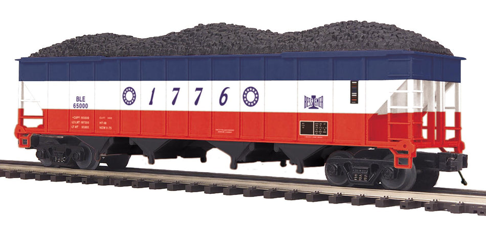 BESSEMER & LAKE ERIE O SCALE PREMIER 4-BAY HOPPER CAR