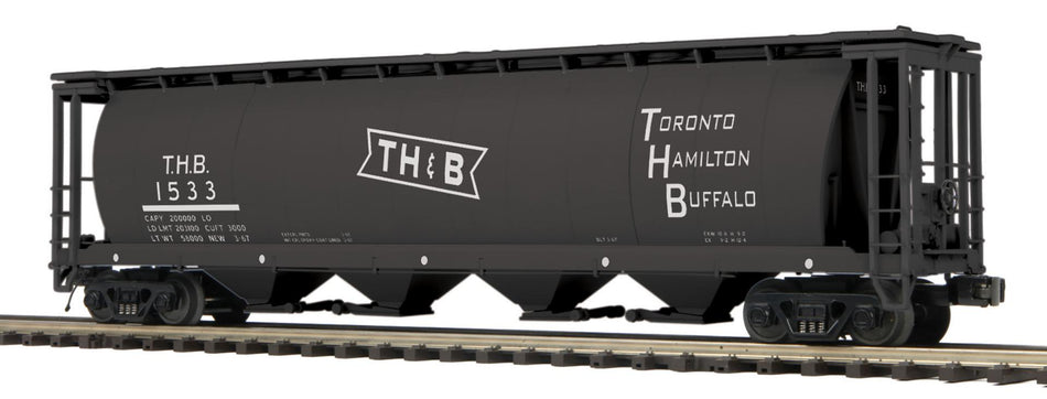 TWO (2) TORONTO HAMILTON AND BUFFALO O SCALE PREMIER 100 TON HOPPER CARS