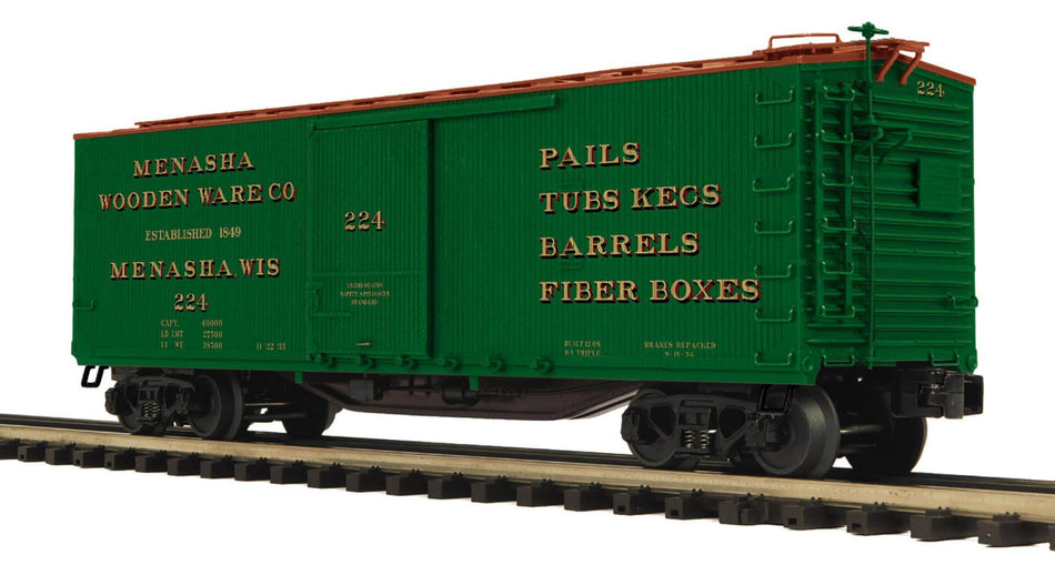 MENASHA WOODEN WARE 40’ USRA DOUBLE SHEATHED BOX CAR