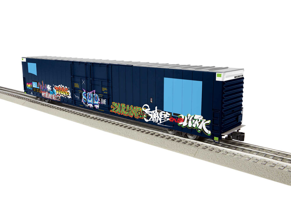 HLMX 86FT 4-DOOR HI-CUBE BOXCAR W/ GRAFFITI