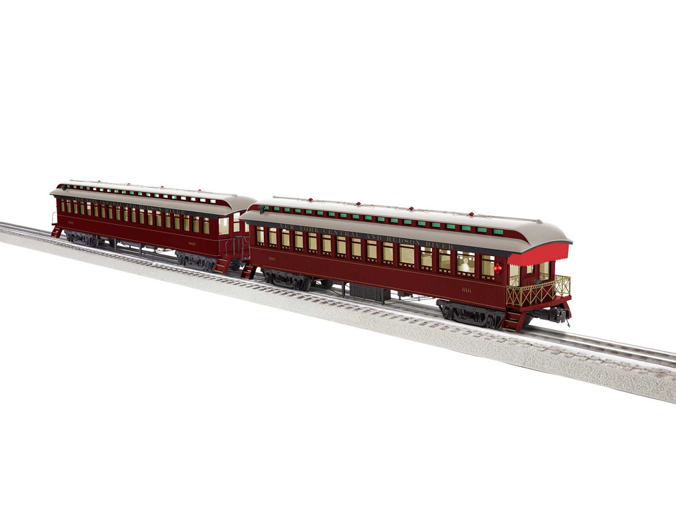 NEW YORK CENTRAL WOOD COACH/OBSERVATION 2-PACK