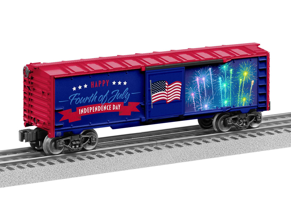 FOURTH OF JULY ILLUMINATED CAR WITH SOUND