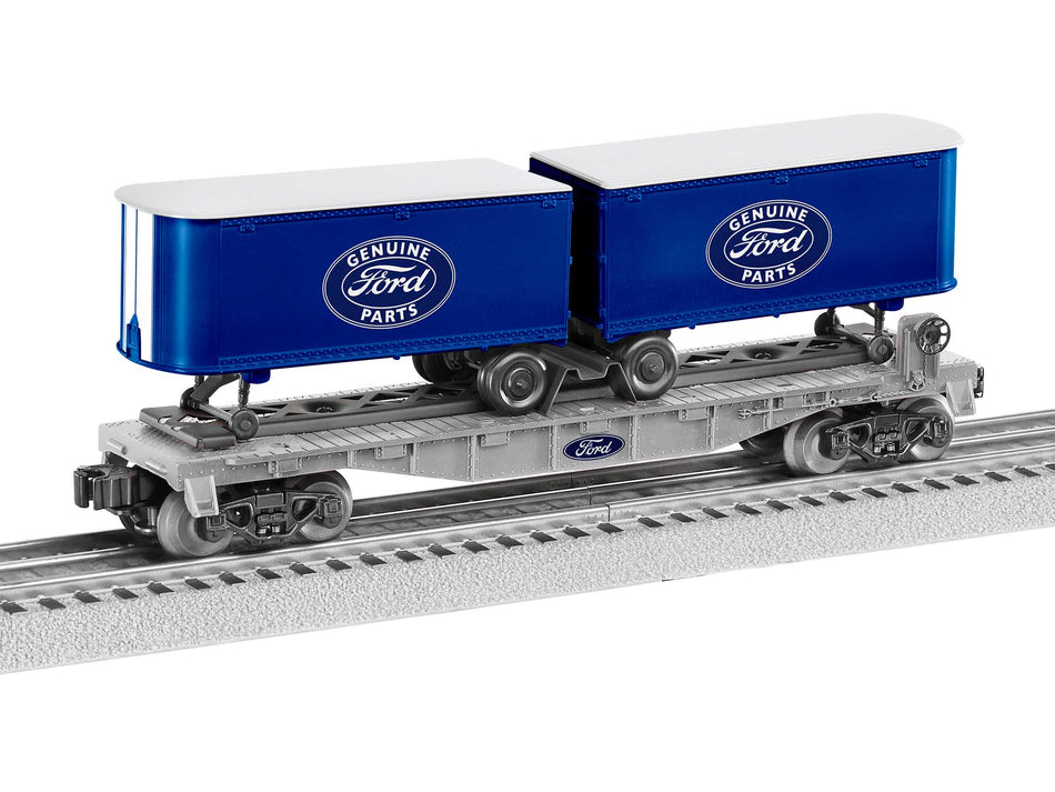 FORD FLATCAR WITH PIGGYBACK TRAILERS