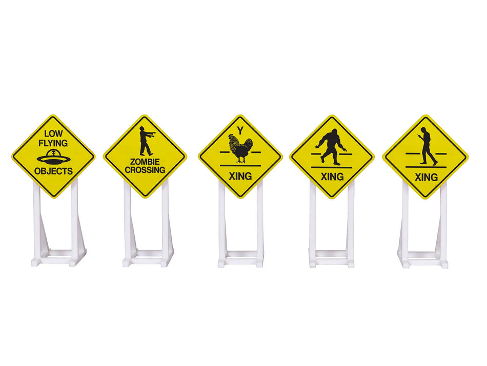 UNIQUE RAILROAD SIGNS 5-PACK