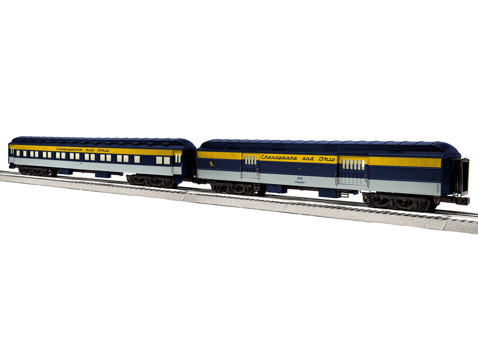 CHESAPEAKE & OHIO 18" PASSENGER CAR 2-PACK A #306/#711