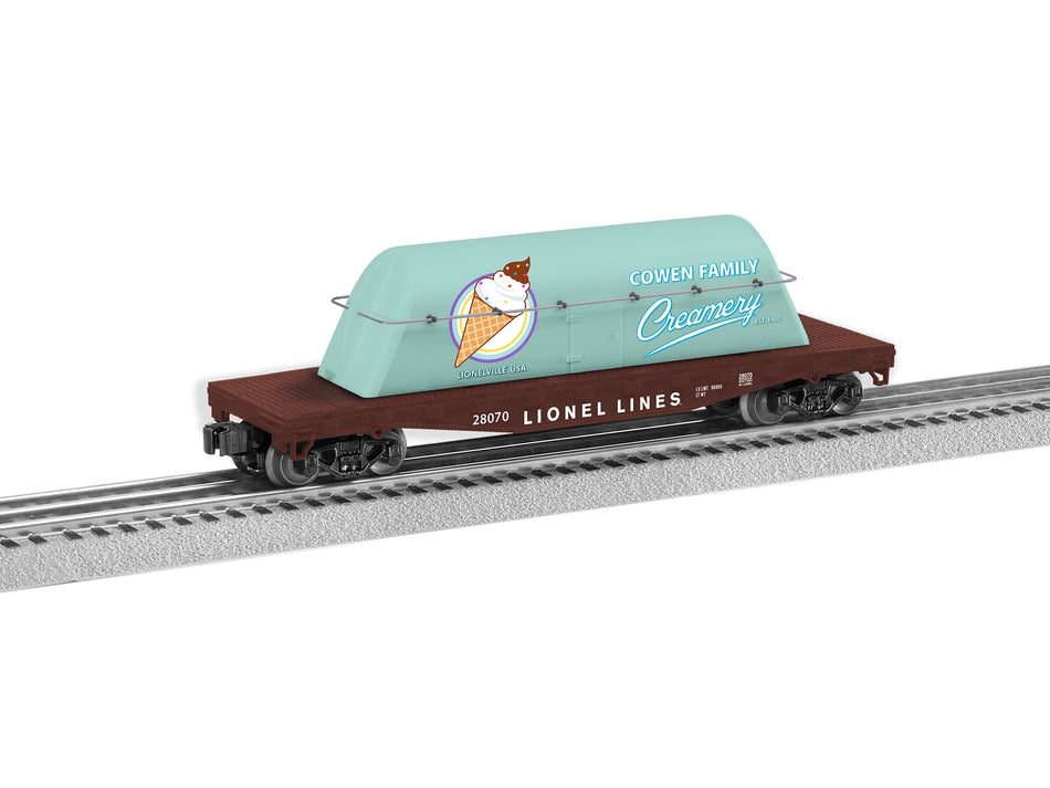 LIONELVILLE MILK FLATCAR W/ MILK CONTAINER