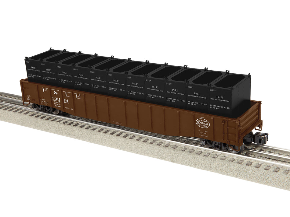 PITTSBURGH & LAKE ERIE PS-5 GONDOLA #10691 - WITH COKE CONTAINERS