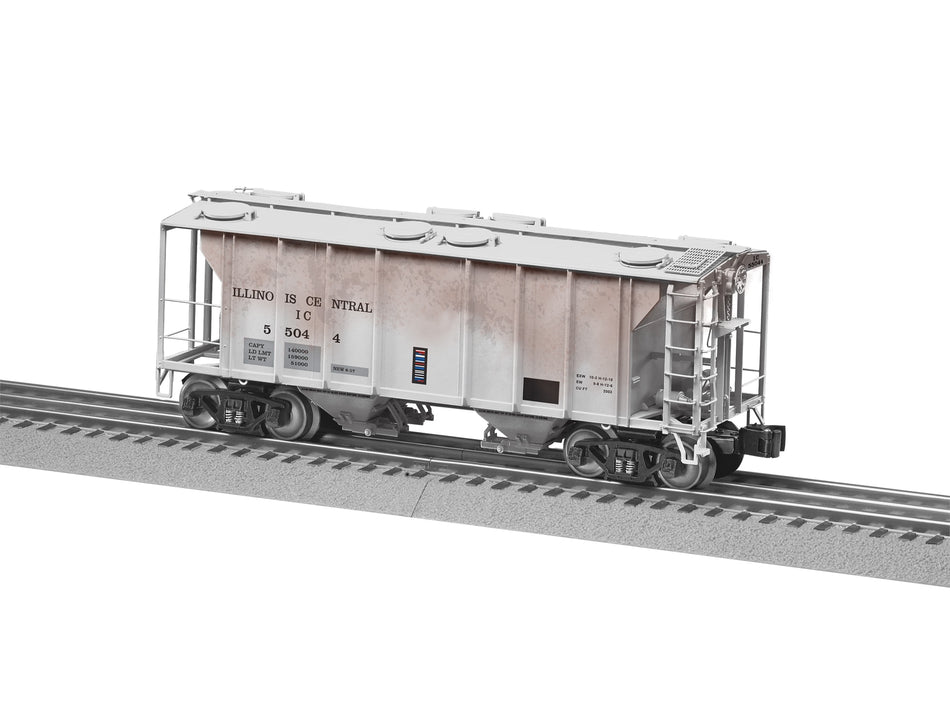ILLINOIS CENTRAL PS-2 WEATHERED COVERED HOPPER #55012