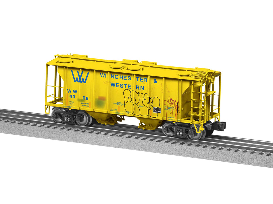 WINCHESTER & WESTERN PS-2 WEATHERED COVERED HOPPER #4006