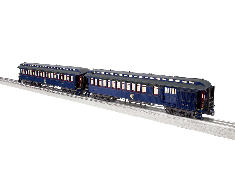ROYAL BLUE WOOD PASSENGER CAR 2-PACK B