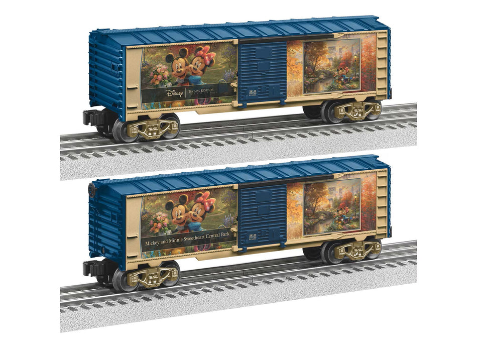 THOMAS KINKADE STUDIOS - DISNEY MICKEY & MINNIE SWEETHEART CENTRAL PARK BOXCAR SOLD OUT