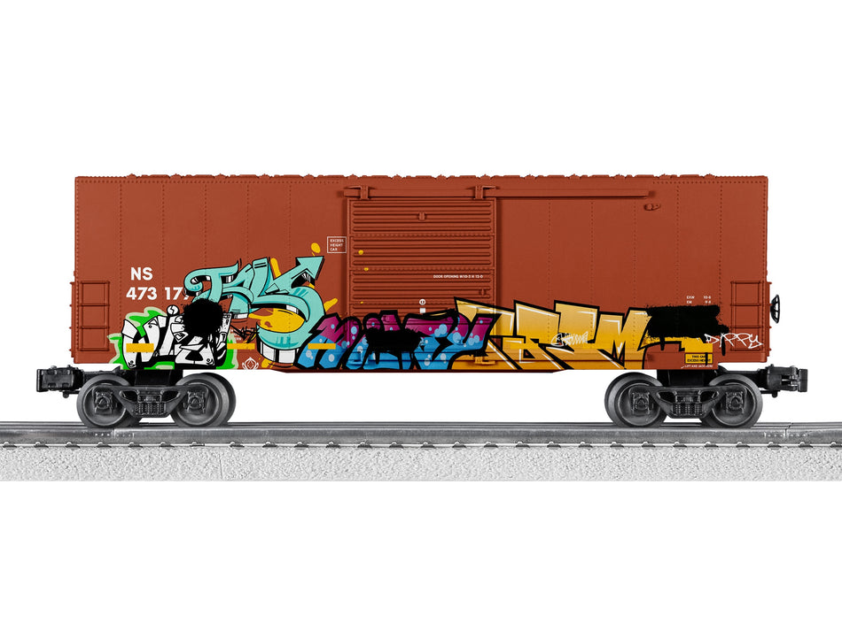 NORFOLK SOUTHERN GRAFFITI HI-CUBE BOXCAR