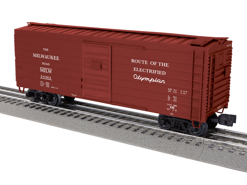 MILWAUKEE ROAD RIB-SIDE BOXCAR (OLYMPIAN) #18361