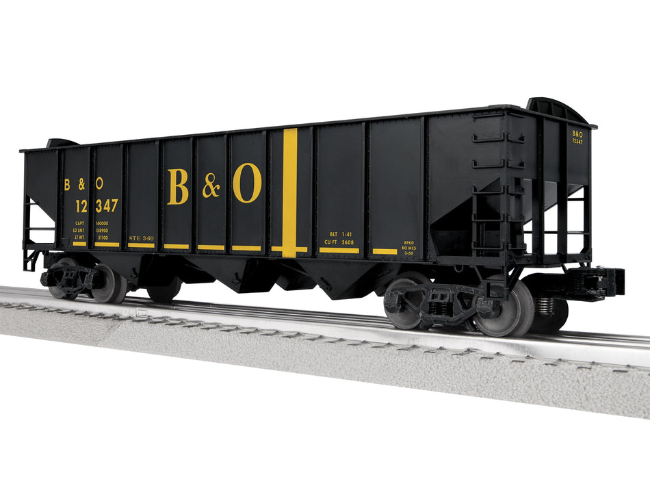 B&O 3-BAY HOPPER W/PEAKED ENDS #12347