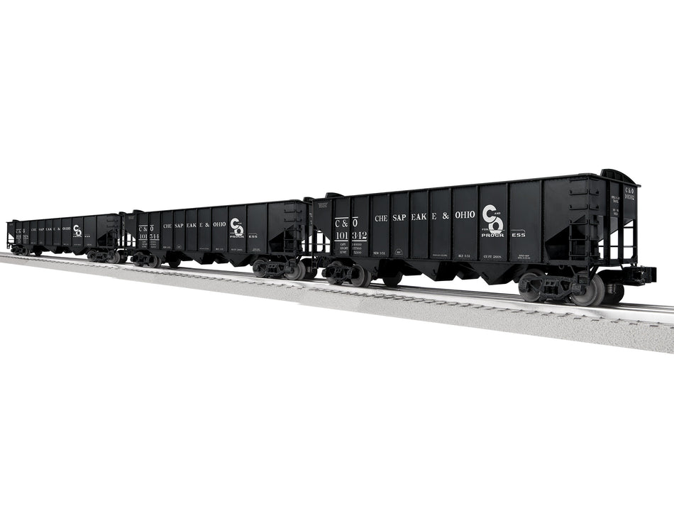 C&O 3-BAY HOPPER W/PEAKED ENDS 3 PACK B