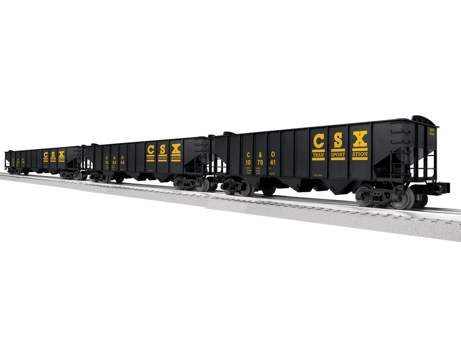 CSX 3-BAY HOPPER W/PEAKED ENDS 3 PACK B