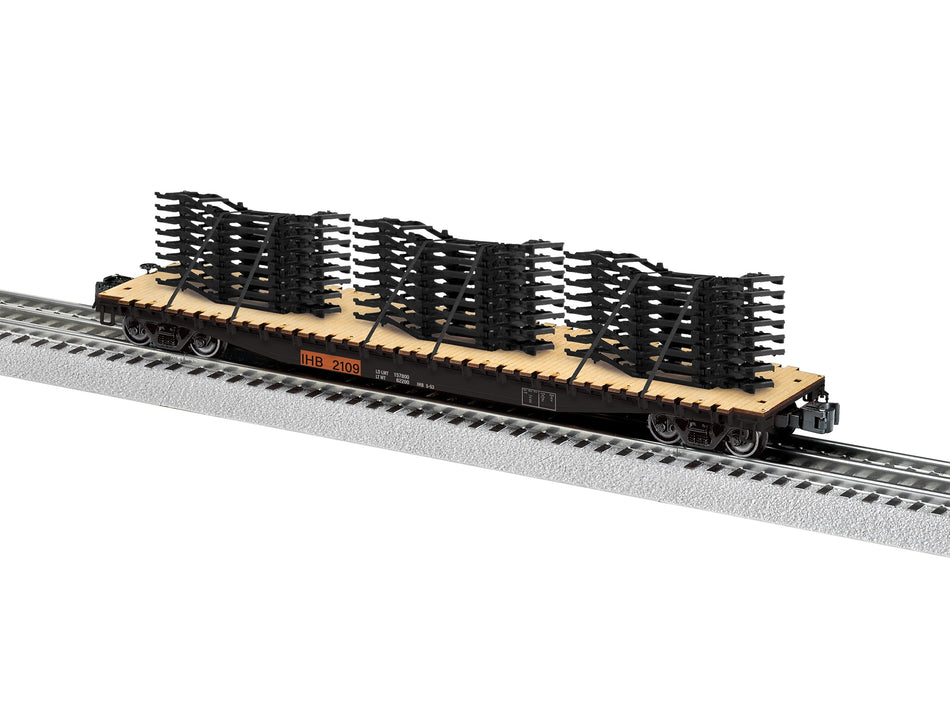 INDIANA HARBOR BELT PS-4 FLATCAR W/AUTO FRAME LOAD #2109
