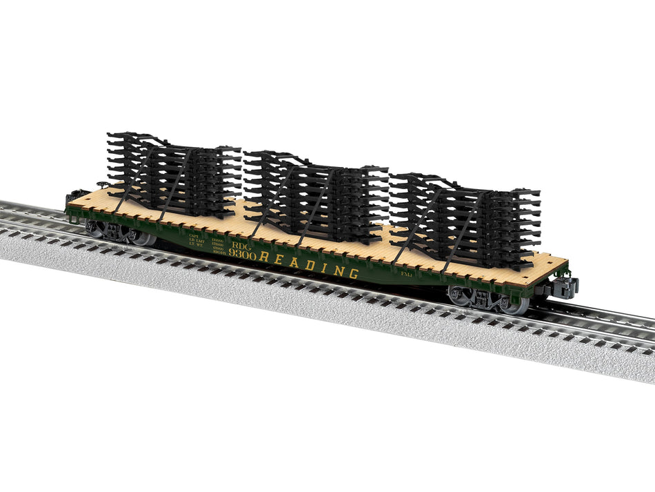 READING PS-4 FLATCAR W/AUTO FRAME LOAD #9300