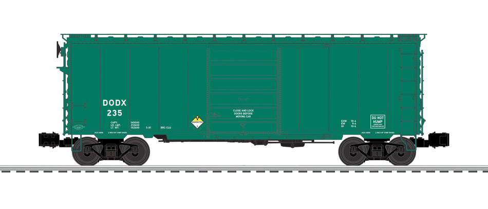 DODX RADIOACTIVE BOXCAR W/SOUNDS #235