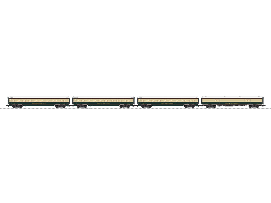BURLINGTON NORTHERN ALUMINUM 18" PASSENGER 4 PACK