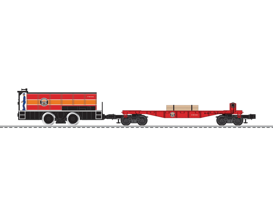 SOUTHERN PACIFIC TIE-JECTOR AND FLATCAR SP MW 04185
