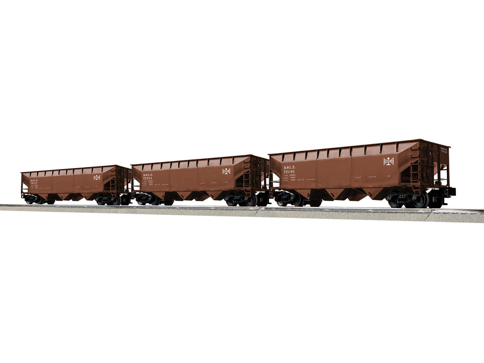 LIONSCALE BESSEMER & LAKE ERIE 3 BAY AAR HOPPER 3 PACK A