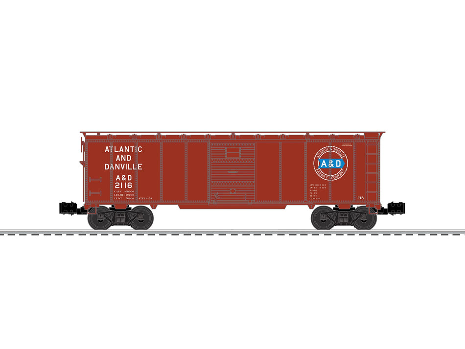 ATLANTIC & DANVILLE STEEL SIDE BOXCAR #2116