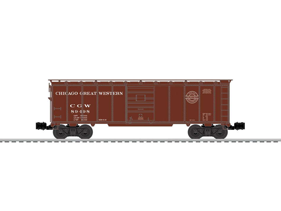 CHICAGO GREAT WESTERN STEEL SIDE BOXCAR #89498