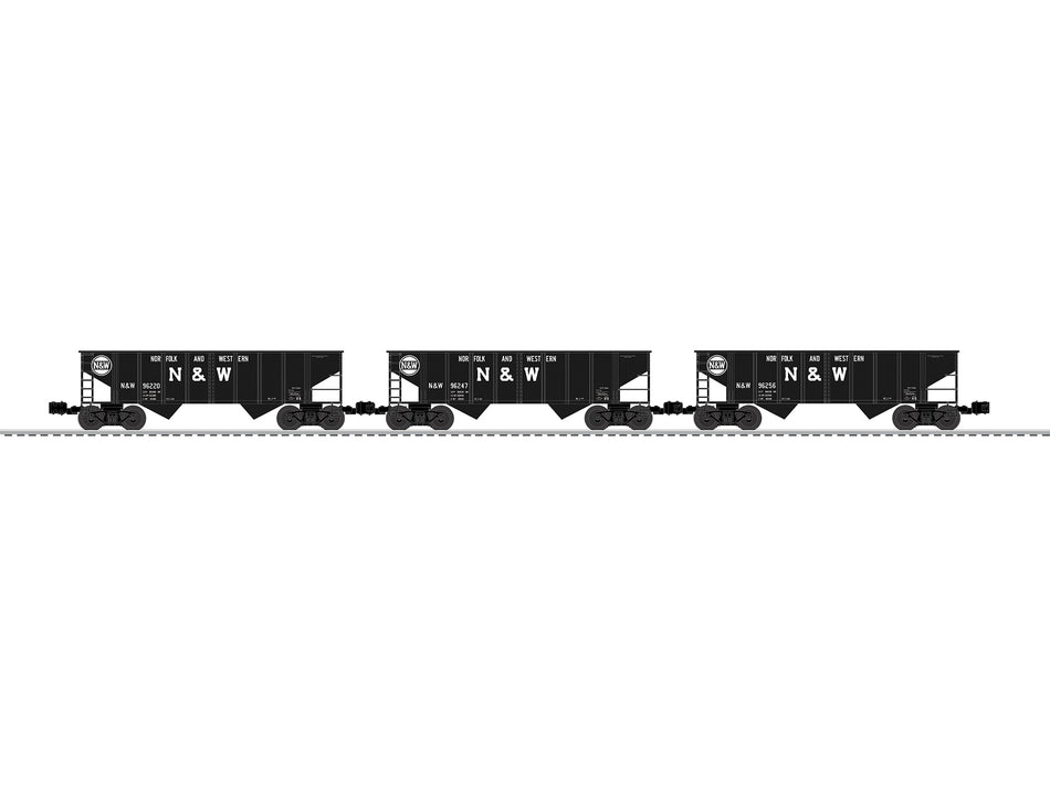 NORFOLK & WESTERN 2 BAY HOPPER - 3 PACK
