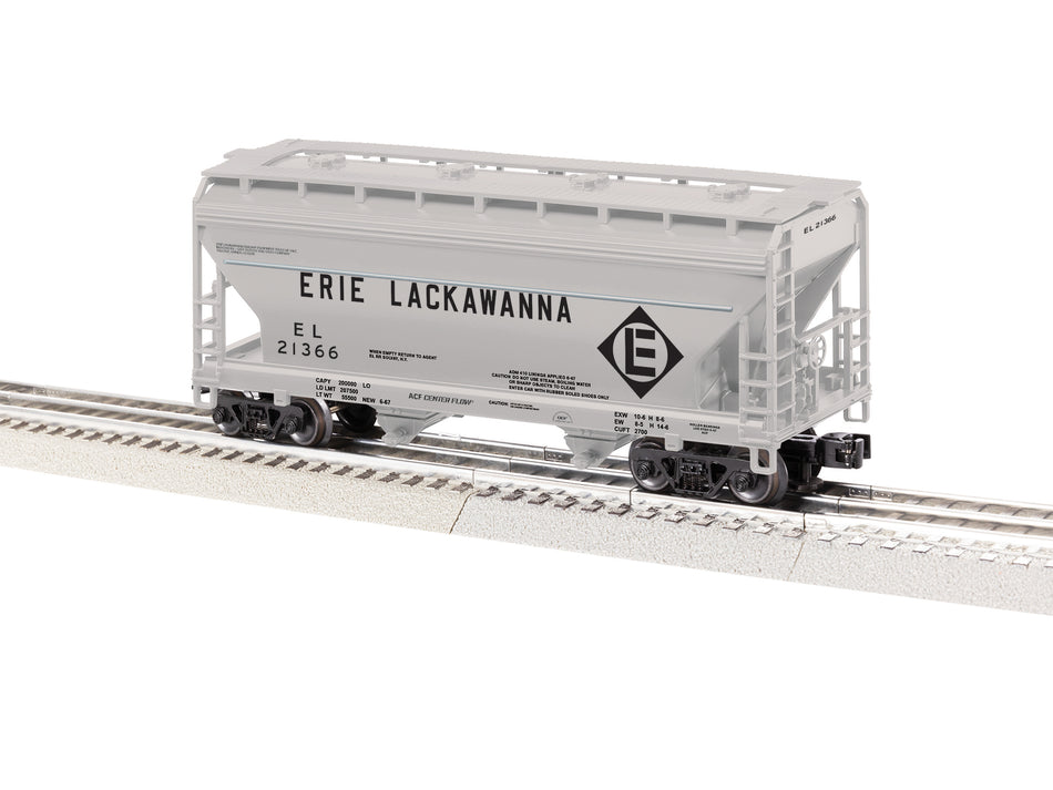 ERIE LACKAWANNA 2 BAY ACF COVERED HOPPER #21366