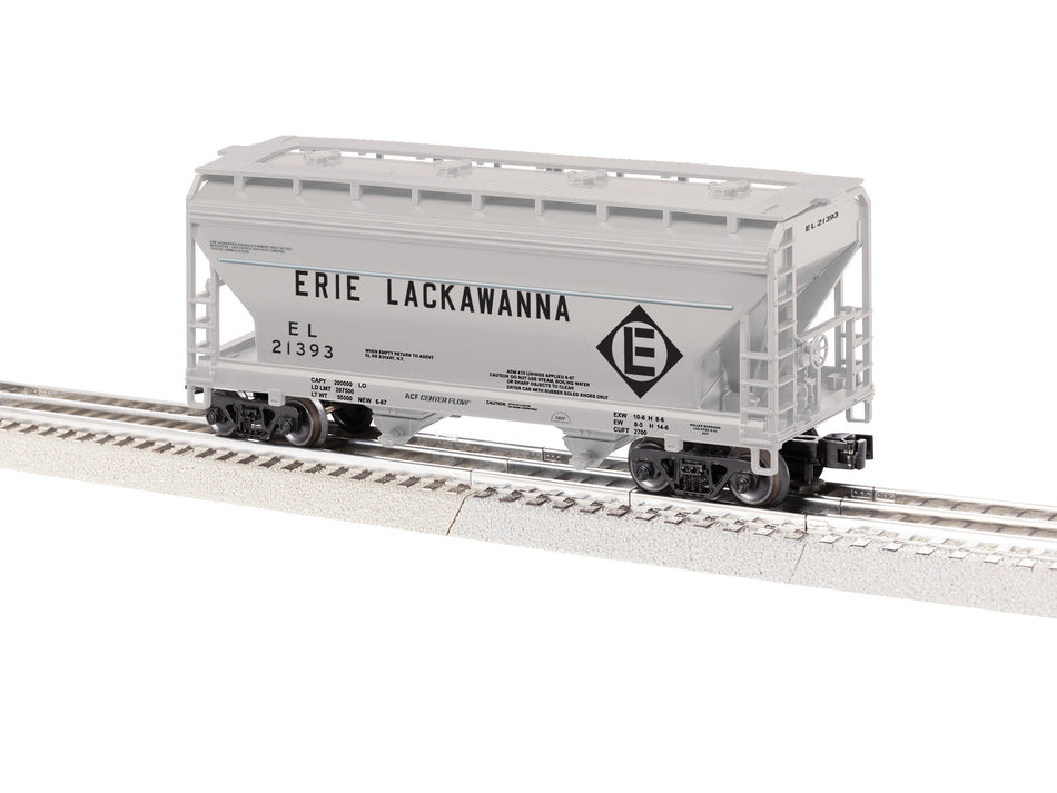 ERIE LACKAWANNA 2 BAY ACF COVERED HOPPER #21393