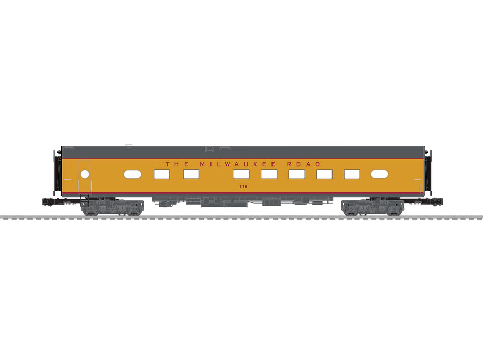 MILWAUKEE ROAD HIAWATHA ALUMINUM SS DINER (YELLOW)