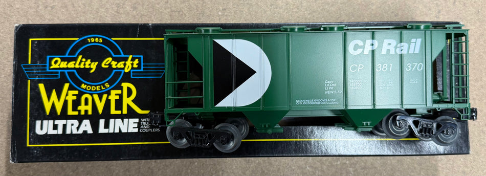 WEAVER PS-2 COVERED HOPPER #381370 CP RAIL - GREEN (PRE-OWNED)