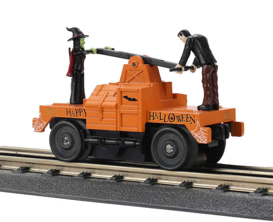 HALLOWEEN O GAUGE RAILKING OPERATING HAND CAR