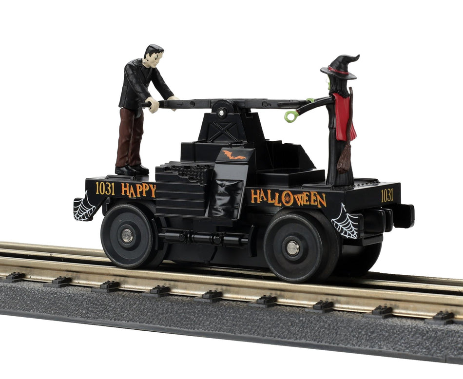 HALLOWEEN O GAUGE RAILKING OPERATING HAND CAR