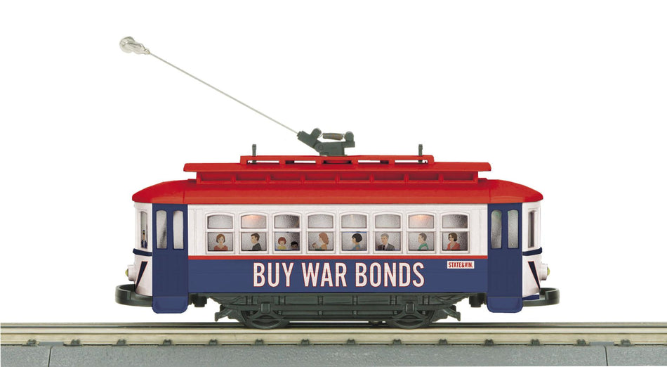 BUY WAR BONDS BUMP-N-GO TROLLEY