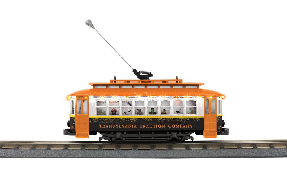 TRANSYLVANIA TRACTION CO. TRAMWAY BUMP-N-GO AVEC LUMIÈRES DEL