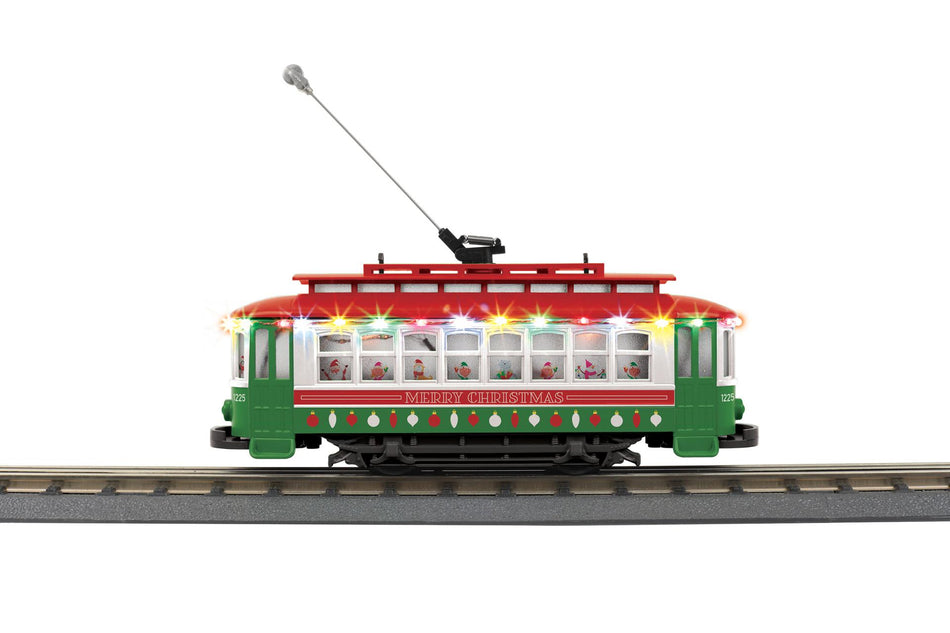 CHRISTMAS BUMP-N-GO TROLLEY WITH LED LIGHTS