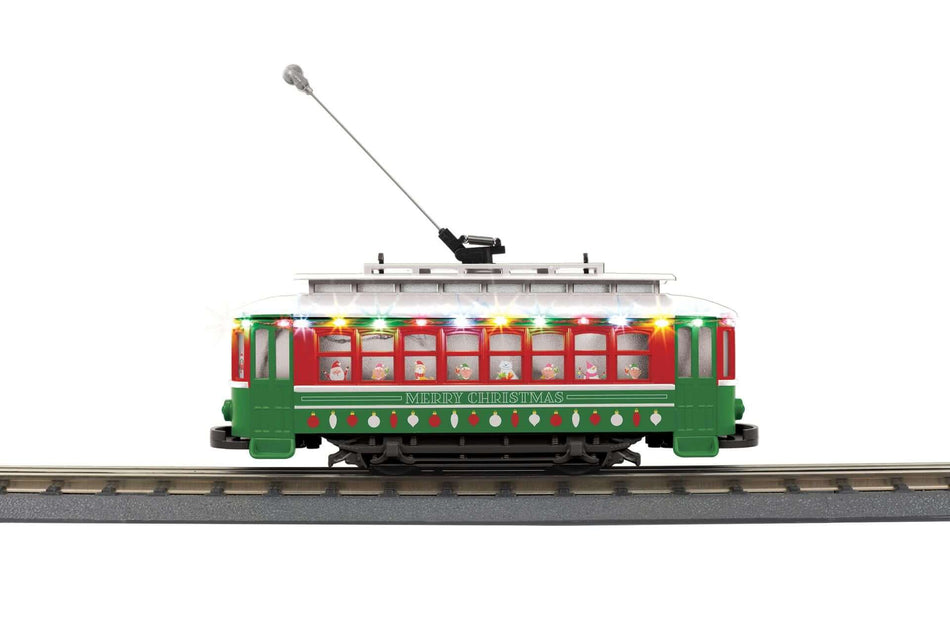 TROLLEY DE NOËL AVEC FONCTION BUMP-N-GO ET LUMIÈRES DEL