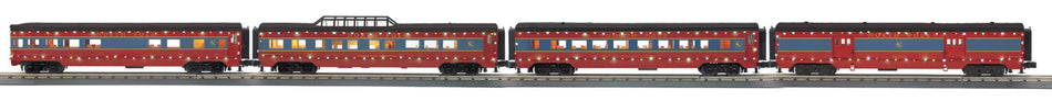 NORTH POLE 4-CAR 60 STREAMLINED PASSENGER SET W/LED LIGHTS