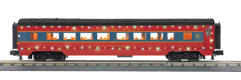 NORTH POLE 60 STREAMLINED COACH CAR W/LED LIGHTS
